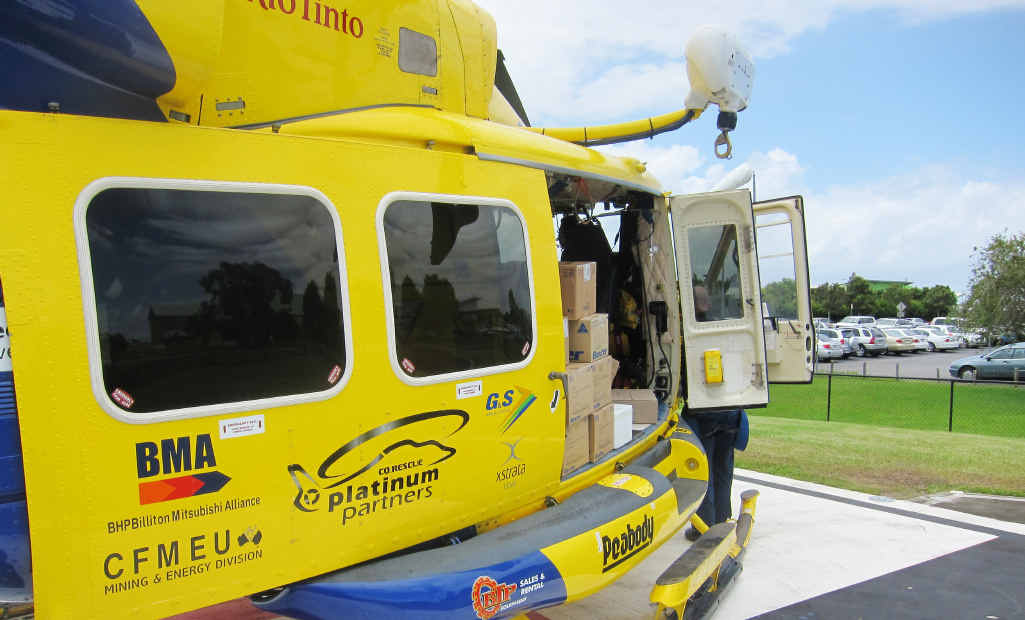 The RACQ CQ Rescue helicopter will continue to assist the Bowen Basin, thanks to Xstrata Coal. The RACQ CQ Rescue helicopter will continue to assist the Bowen Basin, thanks to Xstrata Coal.